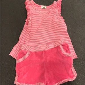 Splendid pink top and shorts 6-12 months